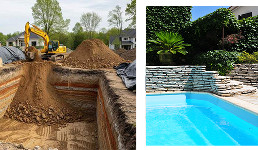 Aménagement terrain Piscine & Villa Nice